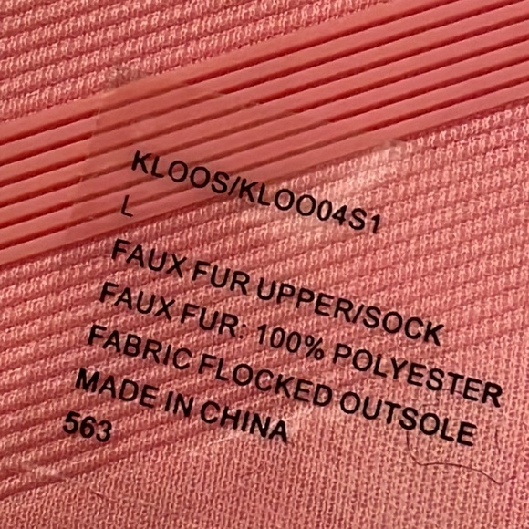 🔥HP🔥 Steve Madden Kloos Multi-Color Fuzzy Slip-On Slippers. Size Large. NEW!! - Picture 6 of 7